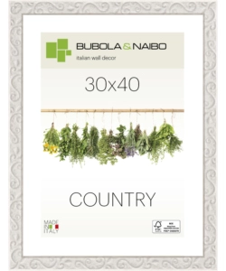 CORNICE IN LEGNO COLORE BIANCO "MILTON" - 30 x 40 CM