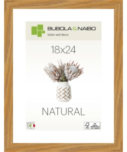 CORNICE IN LEGNO COLORE ROVERE "TULIPA" - 18 x 24 CM