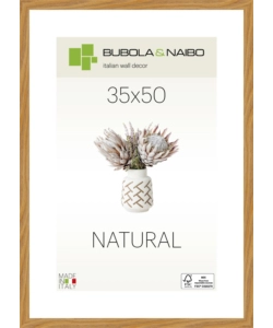 CORNICE IN LEGNO COLORE ROVERE "TULIPA" - 35 x 50 CM