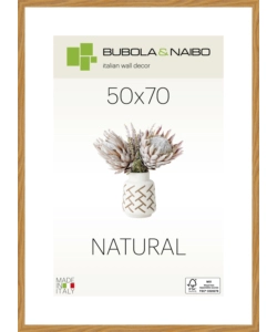 CORNICE IN LEGNO COLORE ROVERE "TULIPA" - 50 x 70 CM