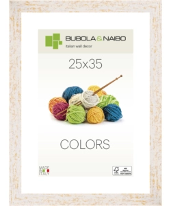 CORNICE IN LEGNO COLORE BIANCO "ANDY" - 25 x 35 CM