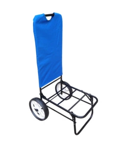 TROLLEY DA SPIAGGIA EUROGARDEN CON RUOTE BLU NAVY 62X49X107 CM