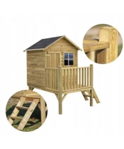 CASETTA DA GIARDINO PER BAMBINI IN LEGNO DOMUS "TOMEK" 174x123x212 CM
