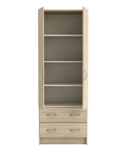 ARMADIO 2 ANTE 2 CASSETTI ROVERE 169,5X60,9X41,1 CM