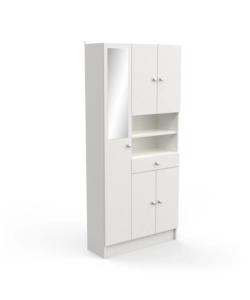 ARMADIO CON SPECCHIO "BIKINI" BIANCO, 82X32X180 CM