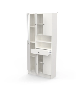 ARMADIO CON SPECCHIO "BIKINI" BIANCO, 82X32X180 CM