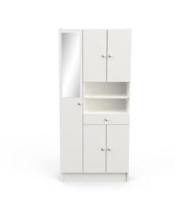 ARMADIO CON SPECCHIO "BIKINI" BIANCO, 82X32X180 CM