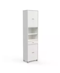 MOBILE COLONNA "BIKINI" CON CASSETTO E ANTE BIANCO 50,5X196X33 CM