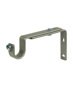2 SUPPORTI 11-15 CM NICHEL PIATTINA PER TUBO TENDA DIAMETRO 20 MM