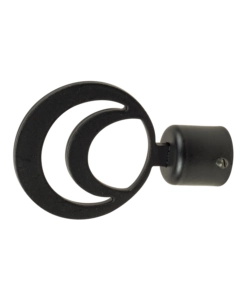 2 POMOLI NERI A CERCHIO TERMINALE PER TUBO TENDE DIAMETRO 20 MM