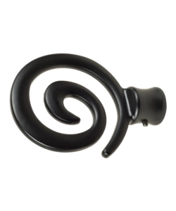 2 POMOLI NERI A SPIRALE TERMINALE PER TUBO TENDE DIAMETRO 20 MM