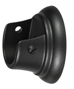 2 SUPPORTI NERI LATERALI PER TUBO TENDA DIAMETRO 20 MM