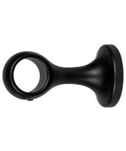 2 SUPPORTI NERI MONOBLOCCO FISSO CHIUSO PER TUBO TENDA DIAMETRO 20 MM
