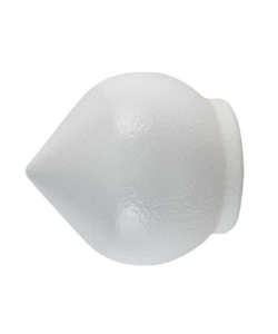 2 POMOLI BIANCHI A BULBO TERMINALI PER TUBO TENDE DIAMETRO 20 MM