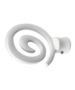 2 POMOLI BIANCHI A SPIRALE TERMINALI PER TUBO TENDE DIAMETRO 20 MM