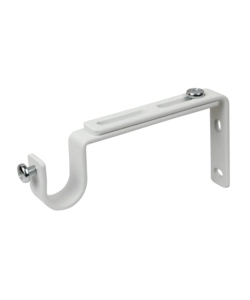 2 SUPPORTI 11-15 CM BIANCHI PIATTINA PER TUBO TENDA DIAMETRO 20 MM