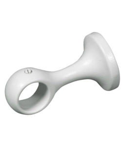 2 SUPPORTI BIANCHI MONOBLOCCO FISSI CHIUSI PER TUBO TENDA DIAMETRO 20 MM