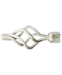 1 POMOLO CIORCIOLA AVORIO ORO TERMINALE PER TUBO DIAMETRO 20 MM