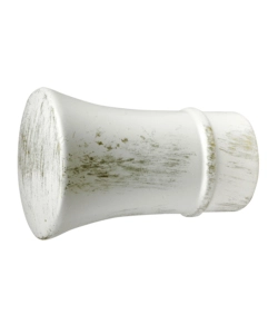 2 POMOLI AVORIO ORO A TROMBA TERMINALE PER TUBO TENDE DIAMETRO 20 MM