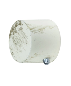 2 POMOLI AVORIO ORO A TAPPO TERMINALE PER TUBO TENDE DIAMETRO 20 MM