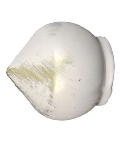 2 POMOLI AVORIO ORO A BULBO TERMINALE PER TUBO DIAMETRO 20 MM