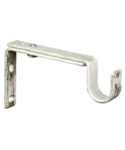 2 SUPPORTI 11-15 CM AVORIO ORO PIATTINA PER TUBO TENDA DIAMETRO 20 MM