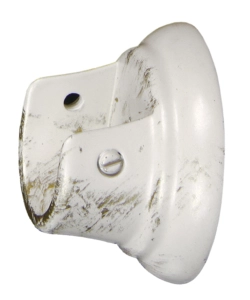 2 SUPPORTI AVORIO ORO LATERALI PER TUBO TENDA DIAMETRO 20 MM