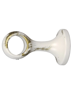 1 SUPPORTO AVORIO ORO MONOBLOCCO FISSO CHIUSO PER TUBO TENDE DIAMETRO 20 MM