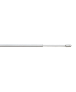 2 ASTINE TONDE IN ACCIAIO PLASTICATO BIANCA ESTENSIBILE DA 80 A 100 CM