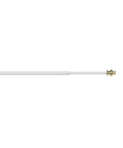ASTINA IN ACCIAIO PLASTICATO BIANCA TESTA OTTONE ESTENSIBILE DA 40 A 60 CM