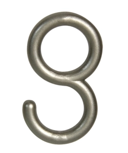 4 ANELLI NICHEL CON GANCIO PER TUBO DIAMETRO 13 MM