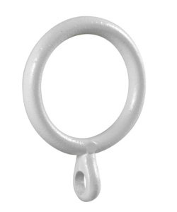 4 ANELLI BIANCHI CON OCCHIOLO PER TUBO TENDE DIAMETRO 13 MM