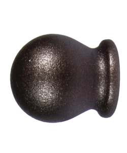 2 POMOLI BOCCIA COLORE RUGGINE TERMINALE PER TUBO TENDE DIAMETRO 13 MM