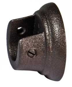2 SUPPORTI LATERALI COLORE RUGGINE PER TUBO TENDE DIAMETRO 13 MM