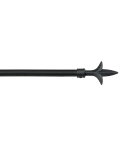 TUBO TENDA IN ACCIAIO COLORE NERO ESTENSIBILE DA 120 A 210 CM. CON TERMINALE A GIGLIO