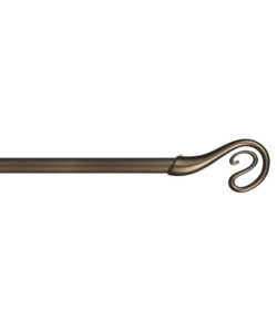 TUBO TENDA IN ACCIAIO COLORE BRONZO ESTENSIBILE DA 120 A 210 CM. CON TERMINALE NAIROBI