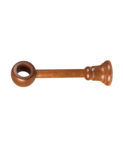 1 SUPPORTO RIDUCIDIBLE CHIUSO PER BASTONE LEGNO DIAMETRO 28 MM - CILIEGIO