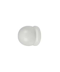 2 TERMINALI A PALLA PER BASTONE LEGNO DIAMETRO 28 MM - BIANCO