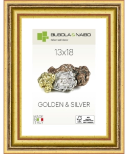 CORNICE IN LEGNO COLORE ORO "BETA" - 13 x 18 CM
