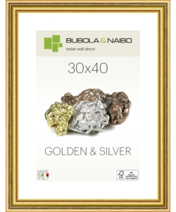 CORNICE IN LEGNO COLORE ORO "BETA" - 30 x 40 CM