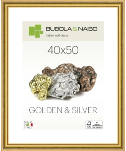 CORNICE IN LEGNO COLORE ORO "BETA" - 40 x 50 CM