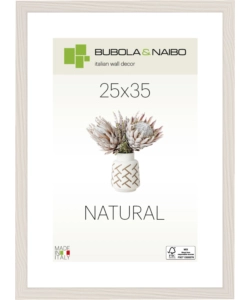 CORNICE IN LEGNO COLORE BIANCO "TULIPA" - 25 x 35 CM