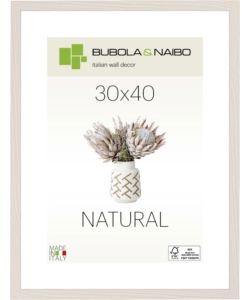 CORNICE IN LEGNO COLORE BIANCO "TULIPA" - 30 x 40 CM