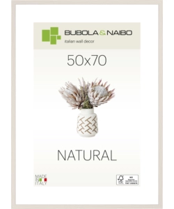 CORNICE IN LEGNO COLORE BIANCO "TULIPA" - 50 x 70 CM