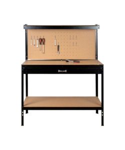 BANCO DA LAVORO EASY SYSTEM CON PANNELLO PREFORATO IN METALLO E MDF 119X59X90/150 CM
