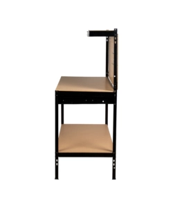 BANCO DA LAVORO EASY SYSTEM CON PANNELLO PREFORATO IN METALLO E MDF 119X59X90/150 CM