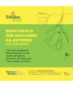 BIOETANOLO PER BIOCAMINI DA ESTERNO ETHALINE GARDEN CON CITRONELLA 1 LT
