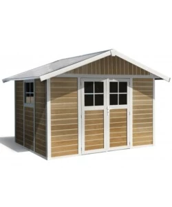 CASETTA DA GIARDINO IN PVC GROSFILLEX "SHERWOOD DECO 7" EFFETTO LEGNO 370X298X250 CM - COD. 22907681