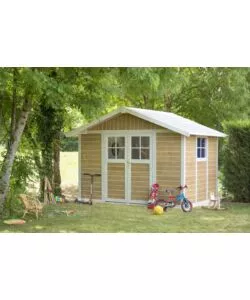 CASETTA DA GIARDINO IN PVC GROSFILLEX "SHERWOOD DECO 7" EFFETTO LEGNO 370X298X250 CM - COD. 22907681
