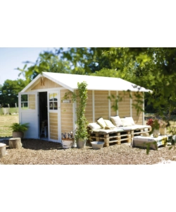 CASETTA DA GIARDINO IN PVC GROSFILLEX "SHERWOOD DECO 11" EFFETTO LEGNO 370X407X250 CM - COD. 22911681